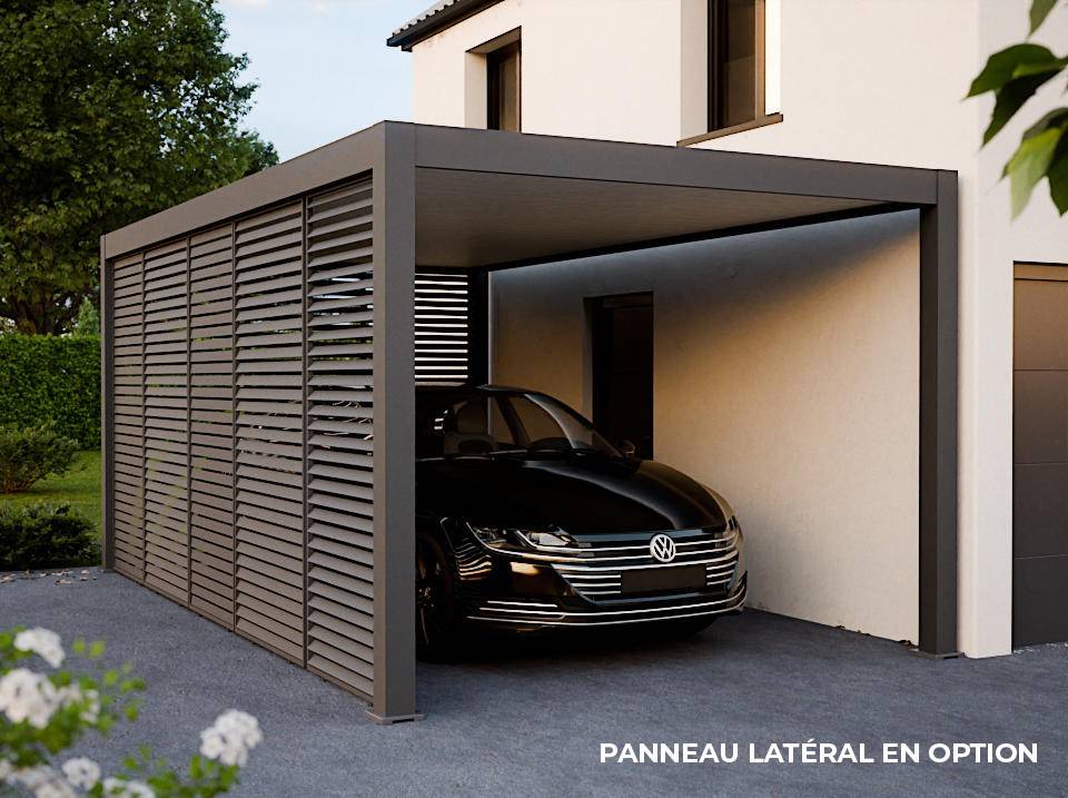 Carport aluminium 18 m² H.255 cm pour 1 voiture 330x570 cm – Direct Abris - Image 9