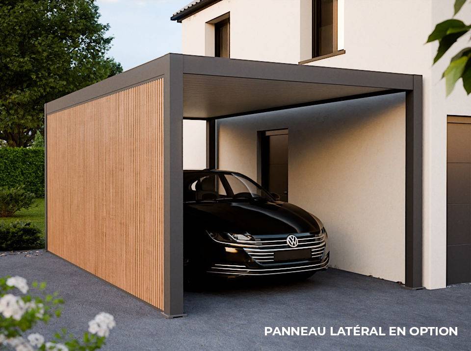 Carport aluminium 18 m² H.255 cm pour 1 voiture 330x570 cm – Direct Abris - Image 8