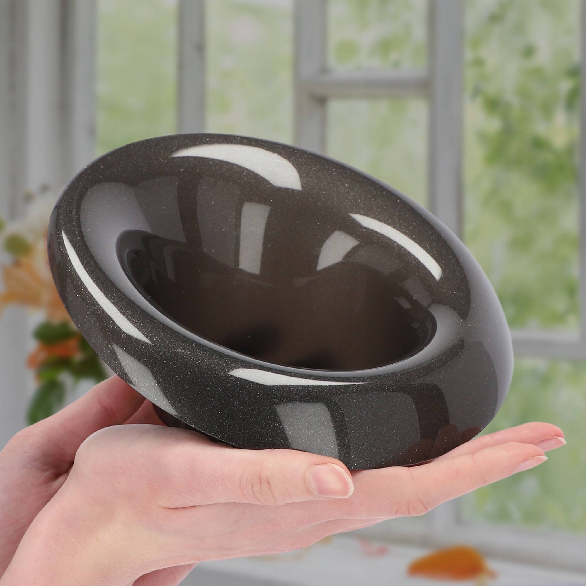 Ikebana Pot Fleur Japonais Graphite, Élégance et Originalité, 9 cm - Image 6