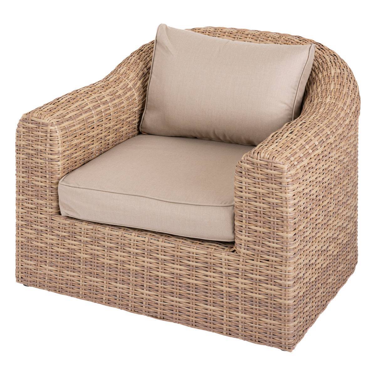 Hesperide - Fauteuil de salon de jardin "Mooréa" savana aluminium traité époxy en résine tressée Hespéride - Image 2