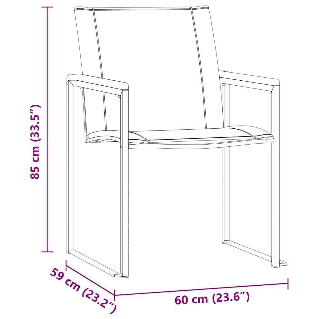 ComfortXL - Table et Chaises de Jardin 6 Personnes Teck Massif et Acier Robuste pour Repas Marron – ComfortXL Outdoor Living - Image 3