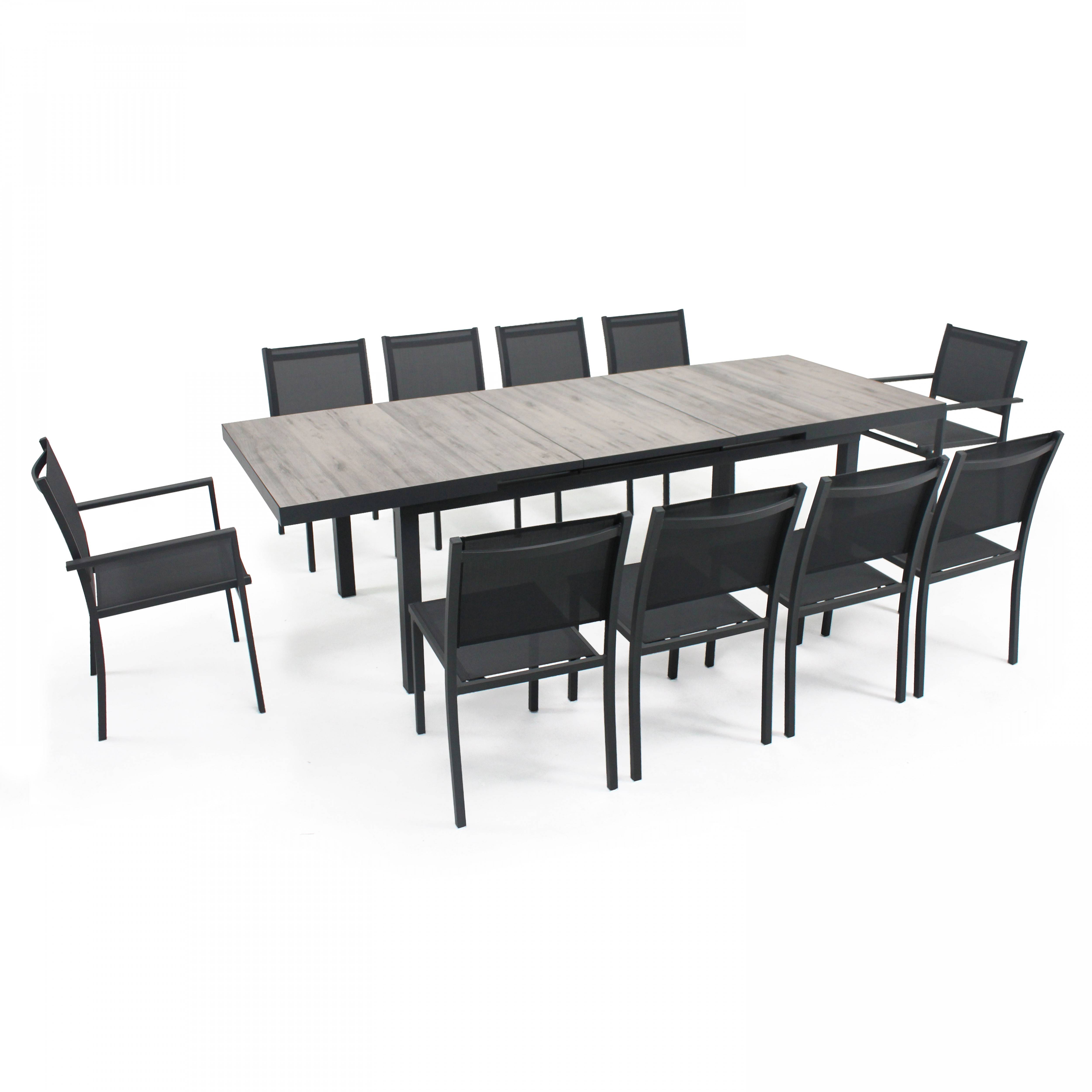 Oviala - Table extensible 8 chaises et 2 fauteuils en aluminium et céramique
Tivoli - Oviala - Image 1