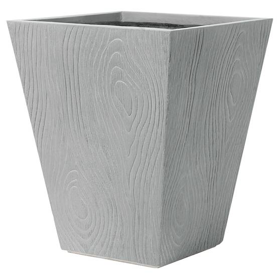 Cache-pot d'extérieur Fibre d'argile Gris BAIHE - Beliani - Image 3