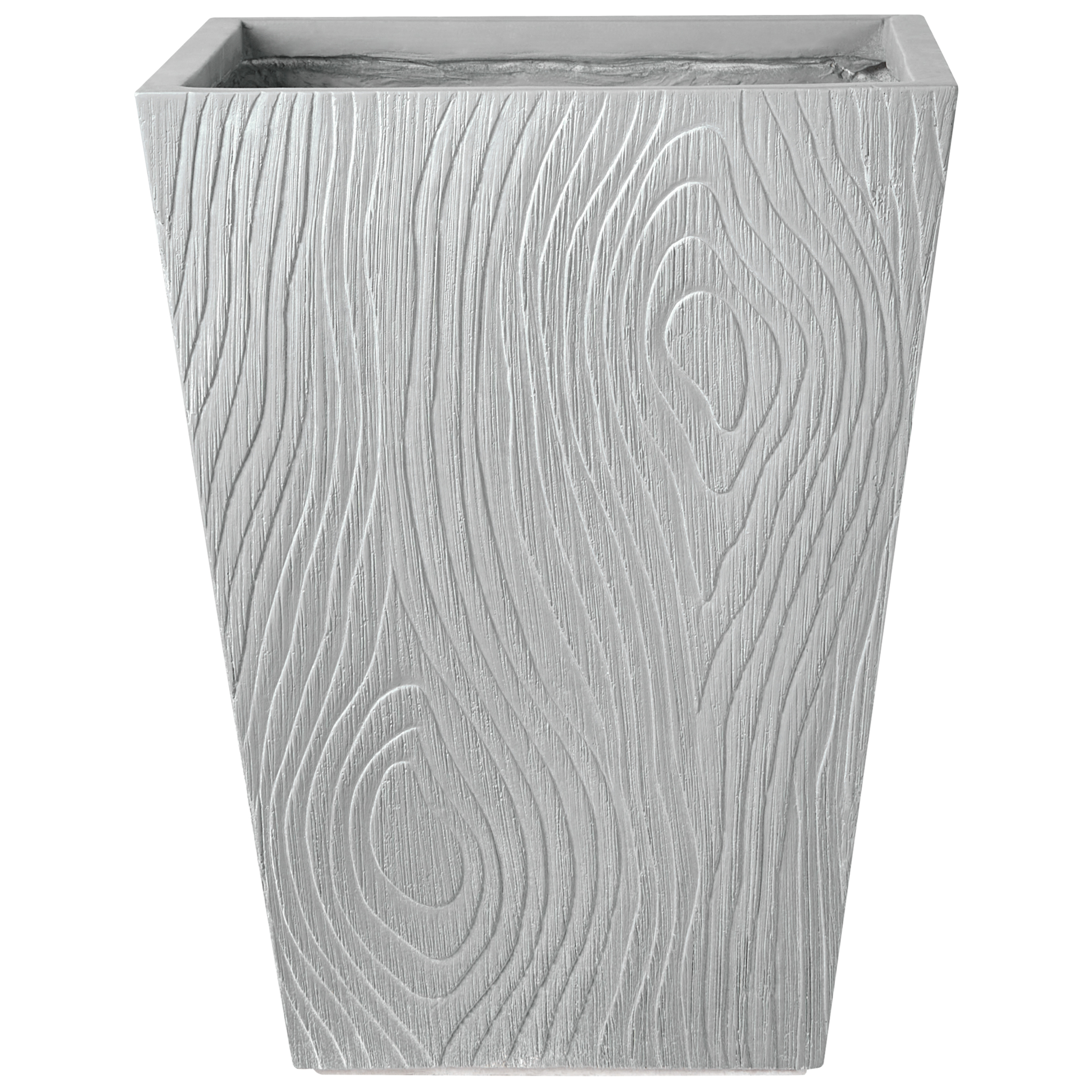 Cache-pot d'extérieur Fibre d'argile Gris BAIHE - Beliani - Image 1