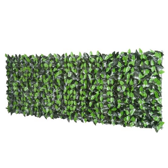 Haie artificielle en tissu pour jardin et balcon brise-vue occultant 300x100cm vert - ComfortXL Outdoor Living - Image 2