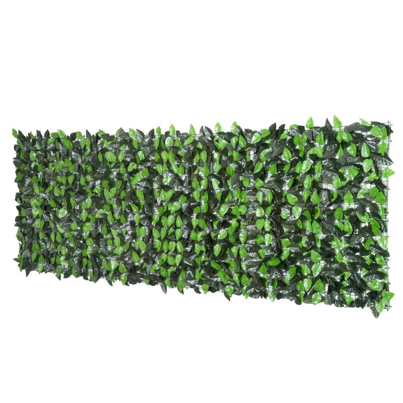 Haie artificielle en tissu pour jardin et balcon brise-vue occultant 300x100cm vert - ComfortXL Outdoor Living - Image 2