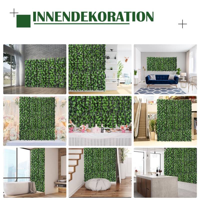 Haie artificielle en tissu pour jardin et balcon brise-vue occultant 300x100cm vert - ComfortXL Outdoor Living - Image 6