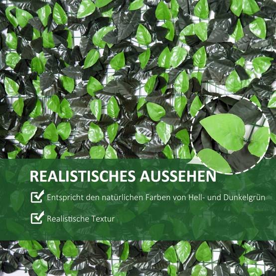 Haie artificielle en tissu pour jardin et balcon brise-vue occultant 300x100cm vert - ComfortXL Outdoor Living - Image 5