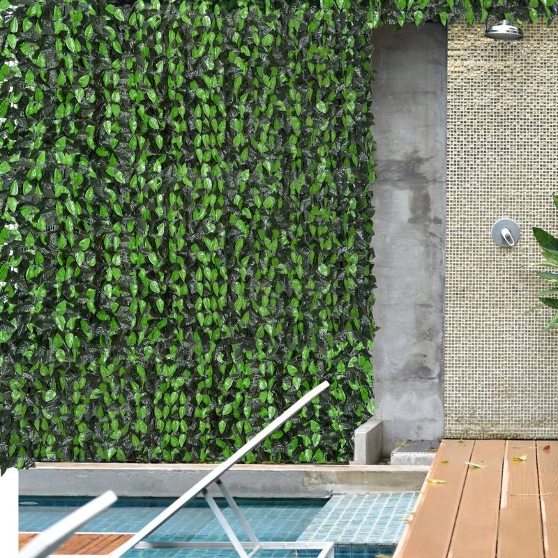 Haie artificielle en tissu pour jardin et balcon brise-vue occultant 300x100cm vert - ComfortXL Outdoor Living - Image 1