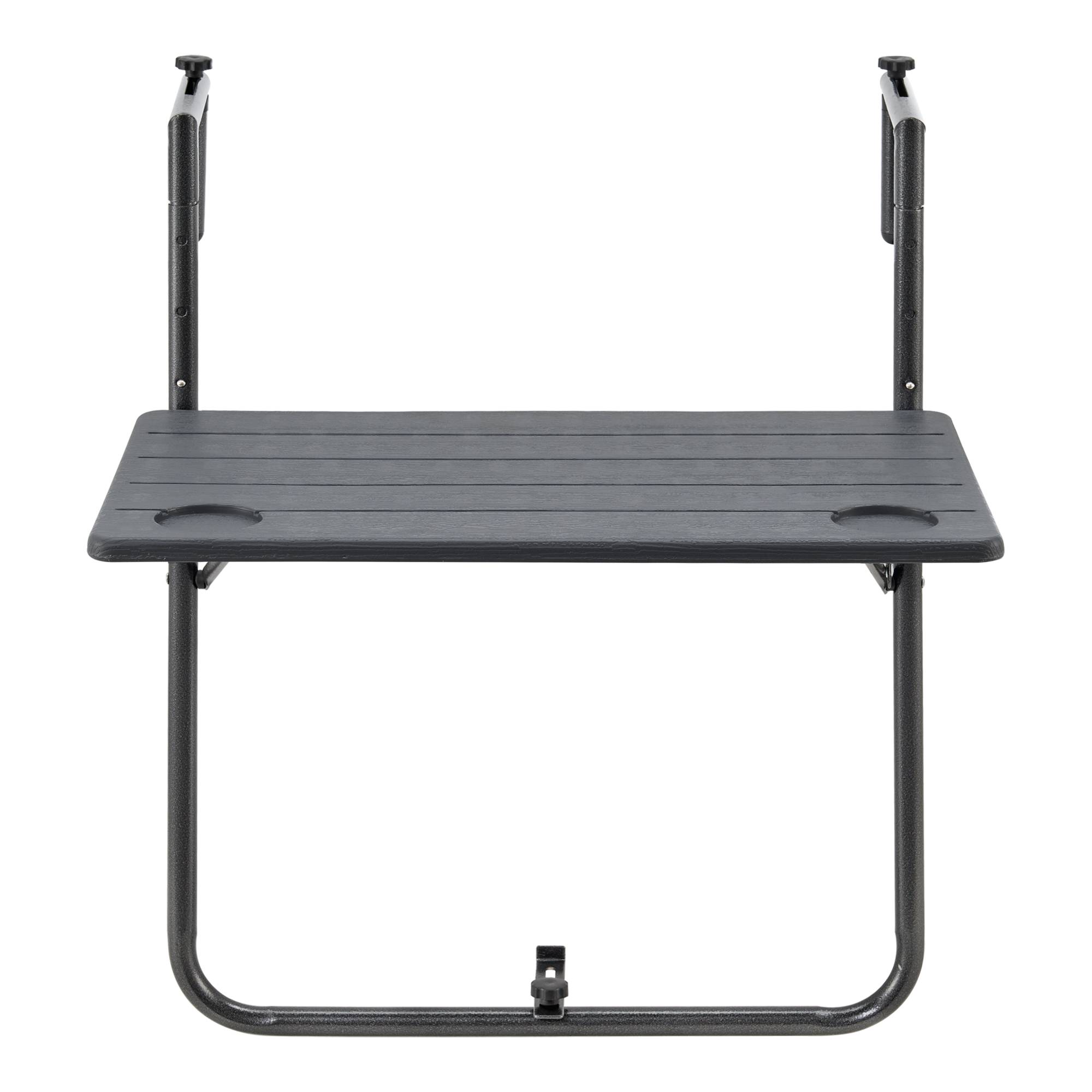 Table de balcon suspendue Badolato rabattable et réglable en hauteur 83,5 x 60 x 60 cm [en.casa] - Image 4