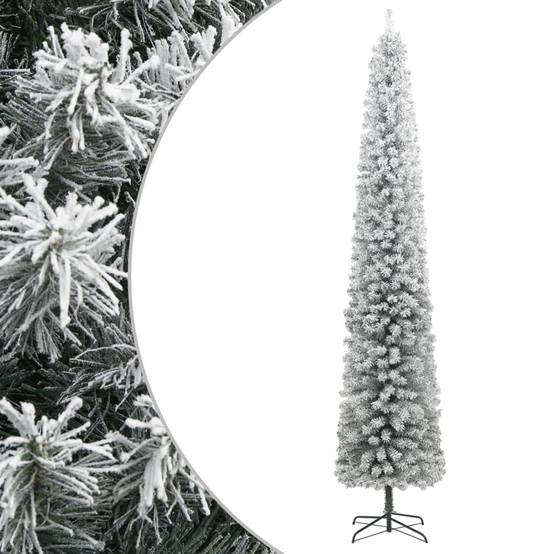 ComfortXL - Sapin de Noël artificiel enneigé mince 300 cm PVC gain de place – ComfortXL Outdoor Living - Image 1