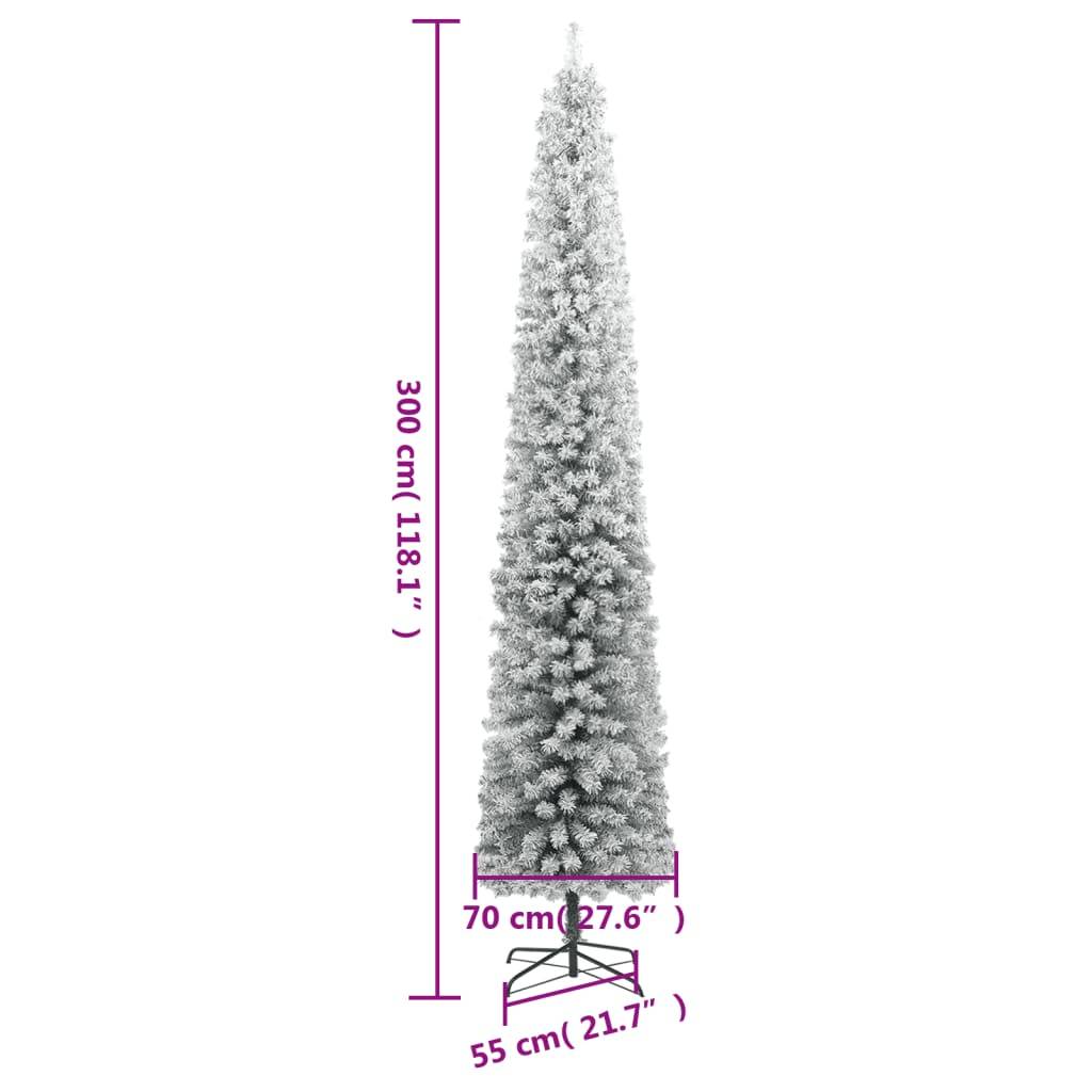 ComfortXL - Sapin de Noël artificiel enneigé mince 300 cm PVC gain de place – ComfortXL Outdoor Living - Image 7