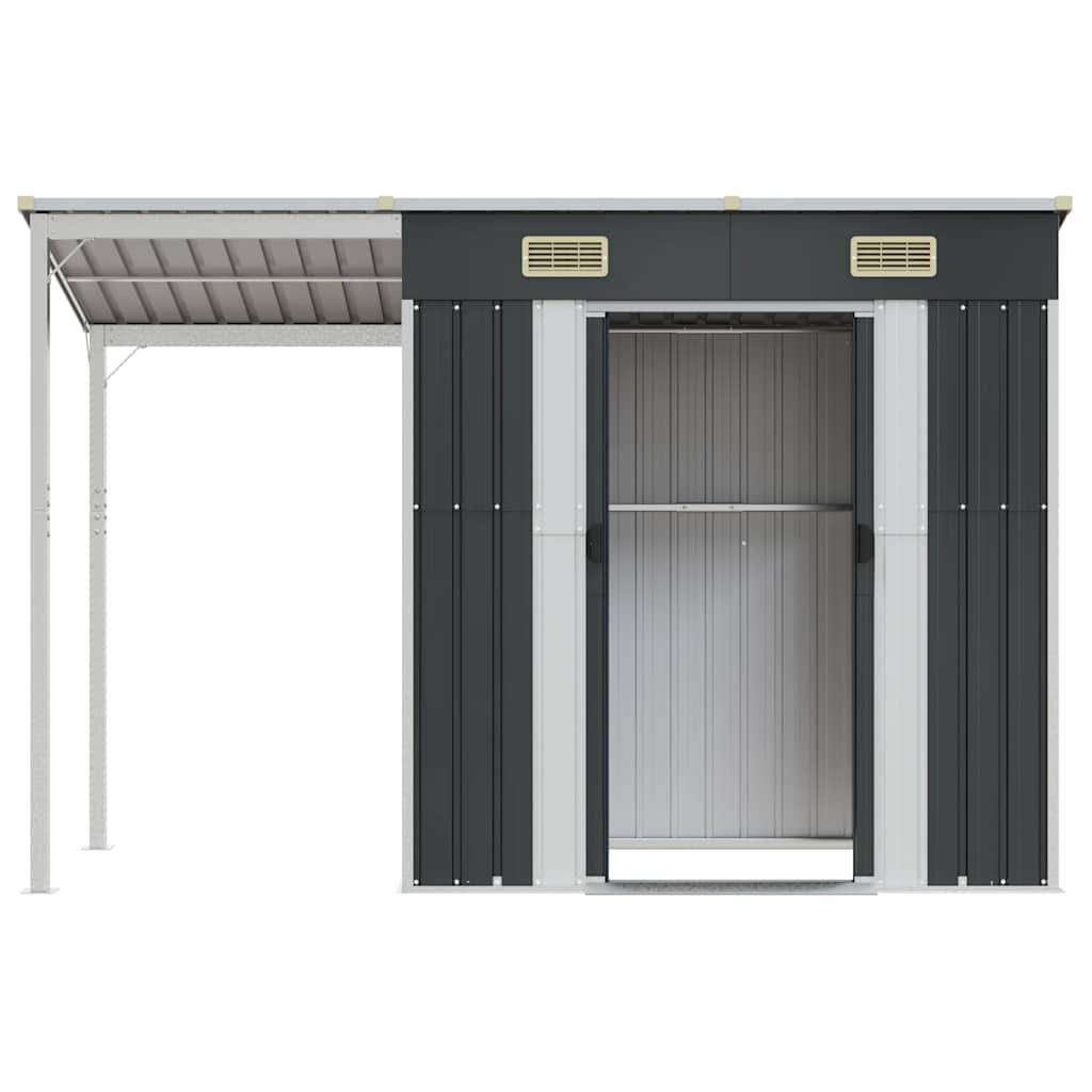 Vidaxl - Abri de jardin avec toit prolongé anthracite 277x107x181 cm vidaXL 364526 - Image 5