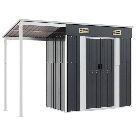 Vidaxl - Abri de jardin avec toit prolongé anthracite 277x107x181 cm vidaXL 364526 - Image 2