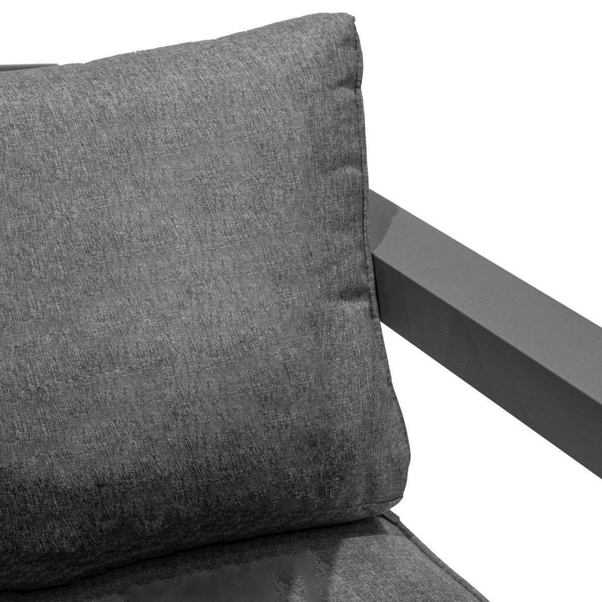 Hesperide - Fauteuil de salon de jardin "Evasion" graphite aluminium traité époxy en polyester Hespéride - Image 2