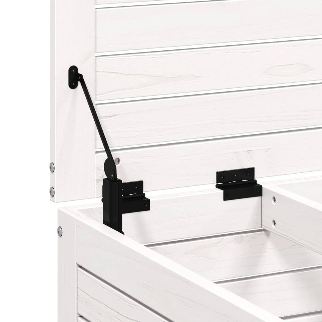 Vidaxl - Repose-pied de jardin blanc 62x63,5x32 cm bois de pin massif vidaXL 844899 - Image 4