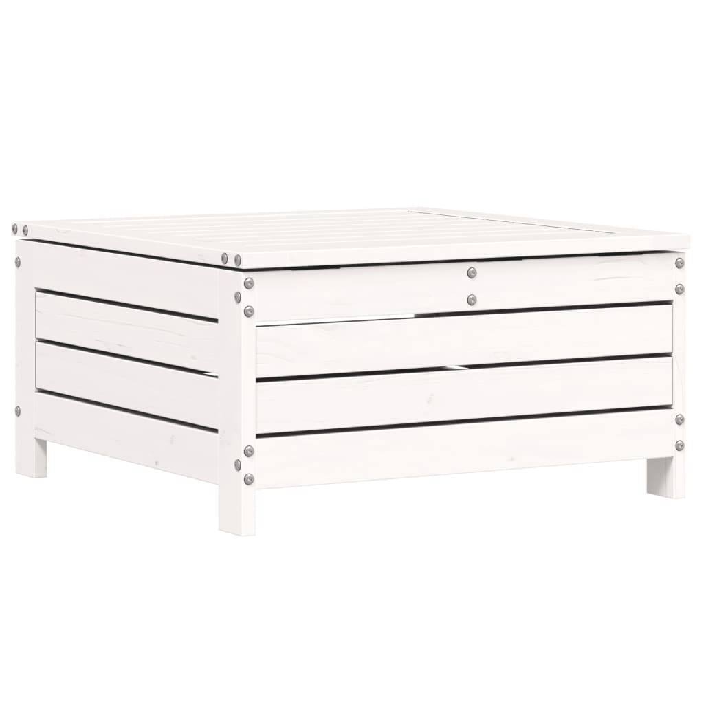 Vidaxl - Repose-pied de jardin blanc 62x63,5x32 cm bois de pin massif vidaXL 844899 - Image 7