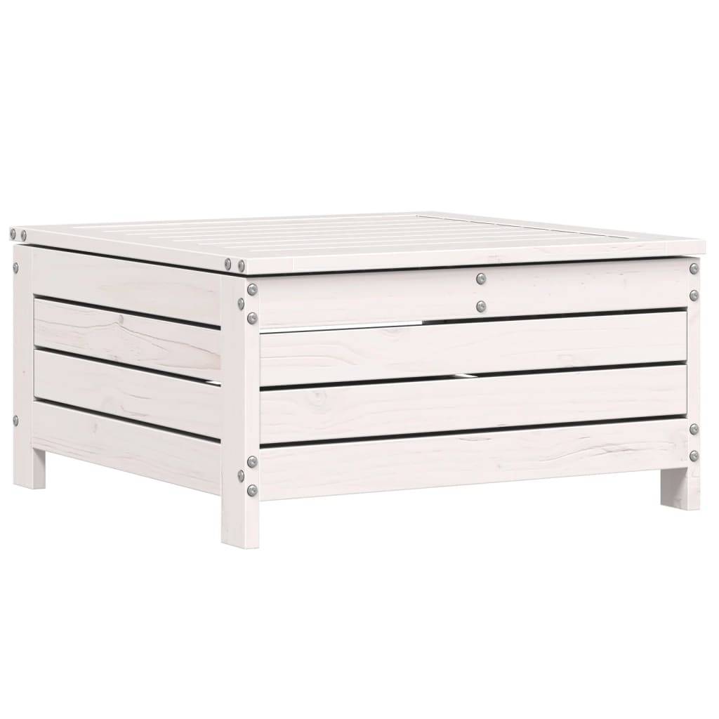 Vidaxl - Repose-pied de jardin blanc 62x63,5x32 cm bois de pin massif vidaXL 844899 - Image 2