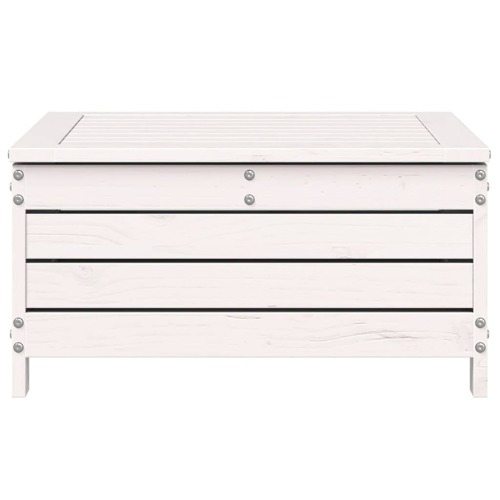 Vidaxl - Repose-pied de jardin blanc 62x63,5x32 cm bois de pin massif vidaXL 844899 - Image 9