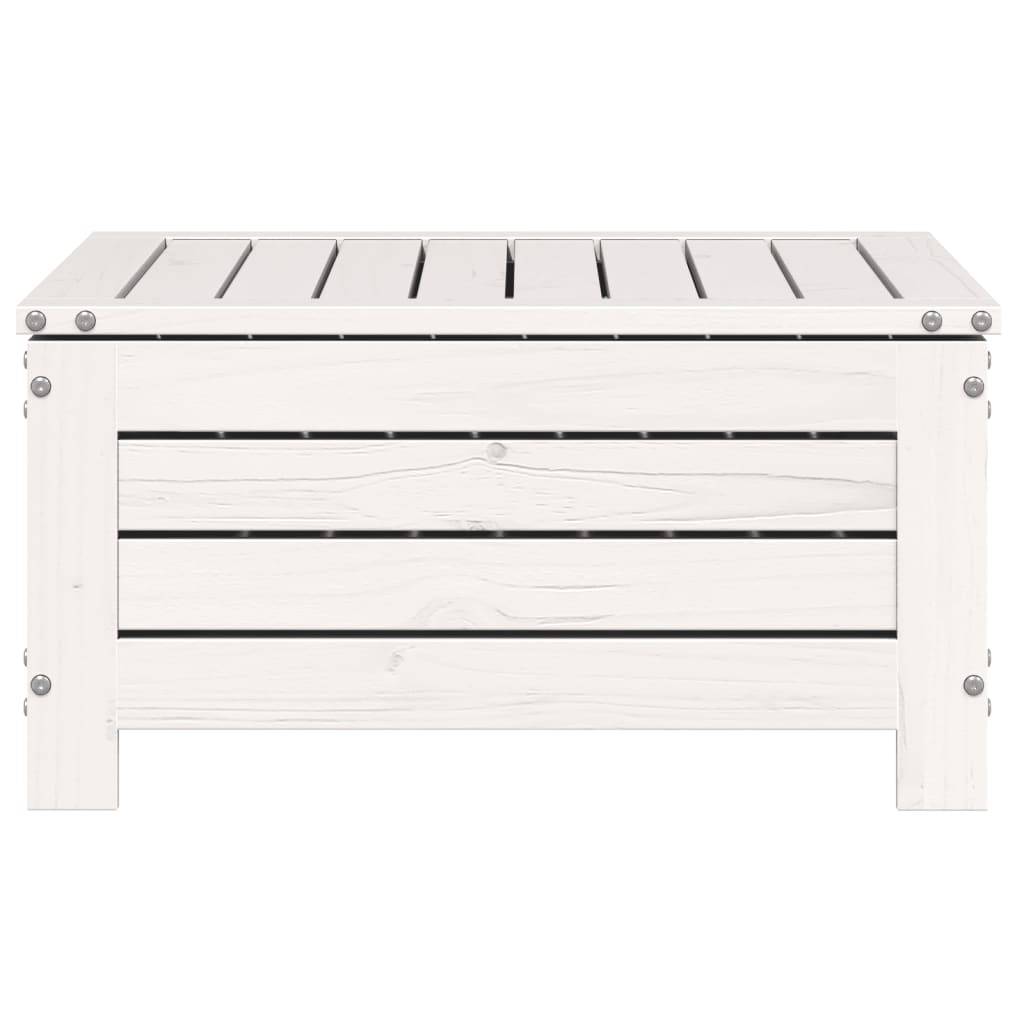 Vidaxl - Repose-pied de jardin blanc 62x63,5x32 cm bois de pin massif vidaXL 844899 - Image 6