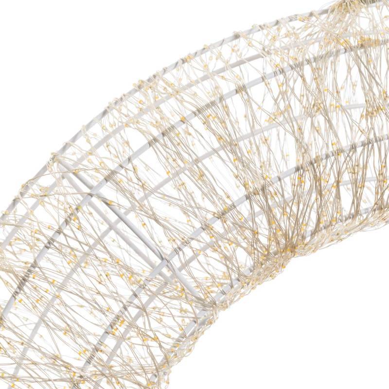 Lotti - Couronne lumineuse 3D Ø75cm câble Blanc Silver Métal 6000 Micro LED Flash Diamond Lotti - Image 5