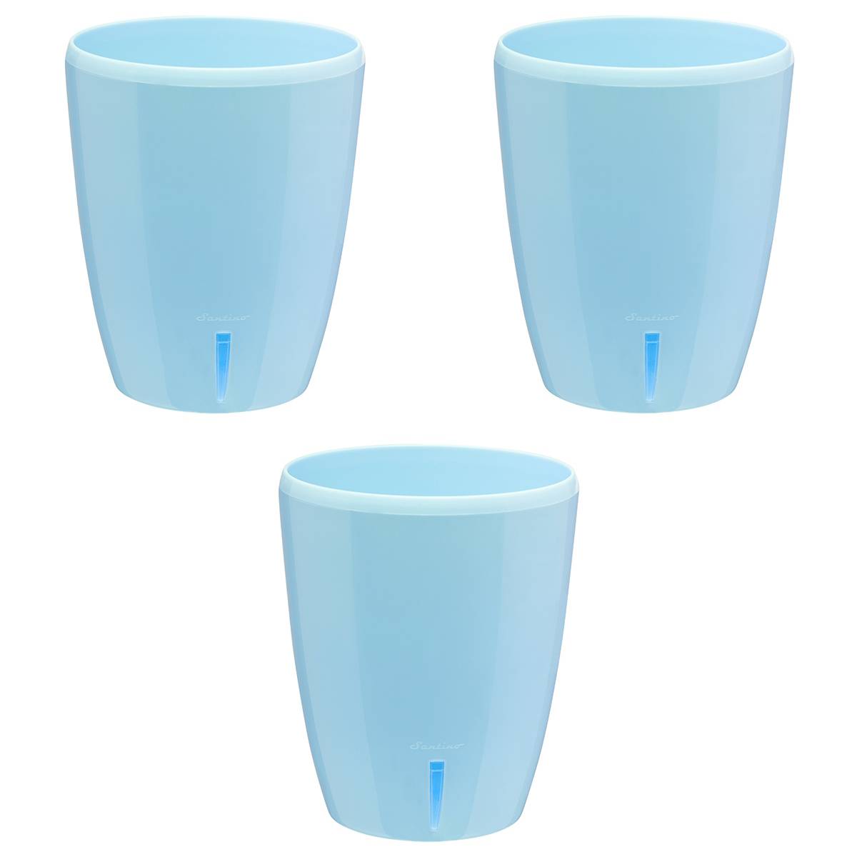 Gt Garden - Lot de 3 pots pour orchidées avec réserve d'eau - Orchidea bleu 2 litres - GT GARDEN - Image 1