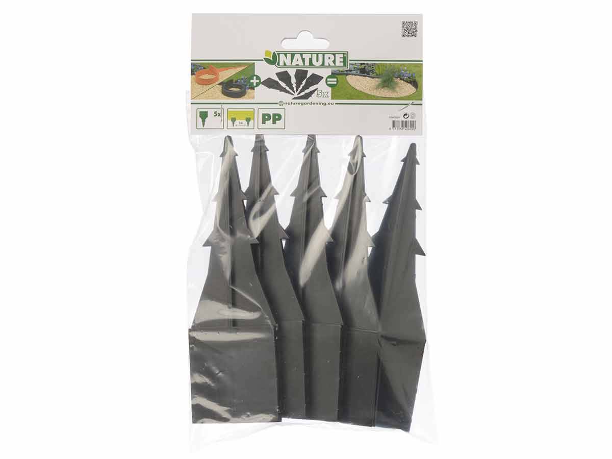 Nature - Lot de 5 ancres pour bordure de jardin en polyuréthane - Image 2