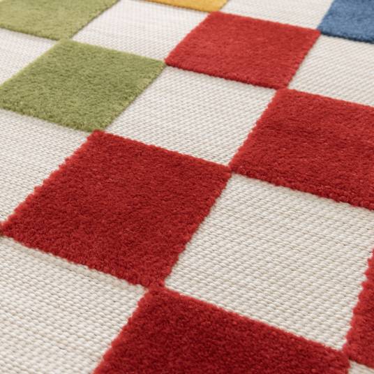 Decoweb - Tapis extérieur et intérieur motif damier - Petit Marius - Multicolore - 120 x 170 cm - Decoweb - Image 3