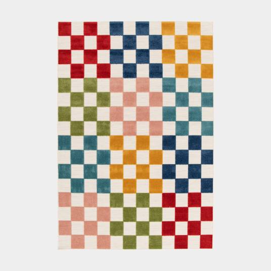 Decoweb - Tapis extérieur et intérieur motif damier - Petit Marius - Multicolore - 120 x 170 cm - Decoweb - Image 1