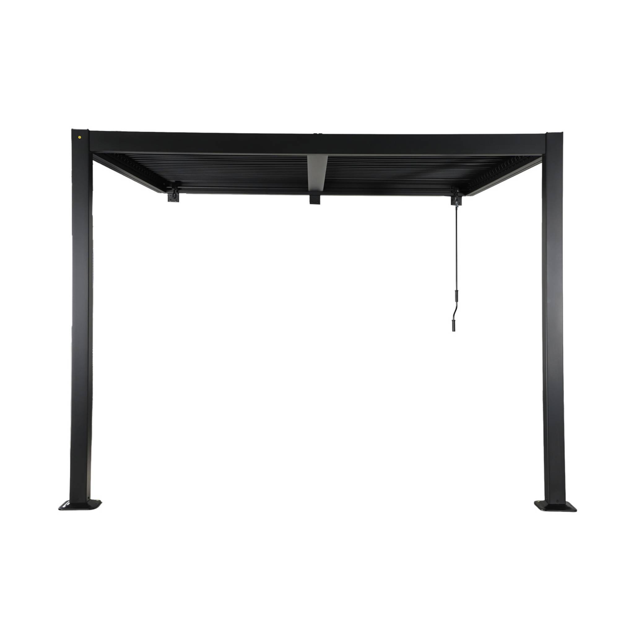 sweeek - Pergola bioclimatique aluminium adossée lames orientables 3x3m Palace noir | sweeek - Image 3