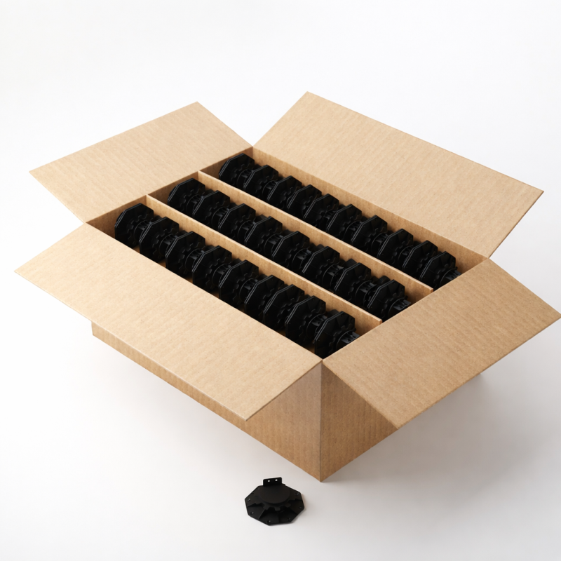 Lot de 50 plots 30-60 mm pour terrasse bois et composite - Coloris - Noir, Unités - 50 plots - Image 5