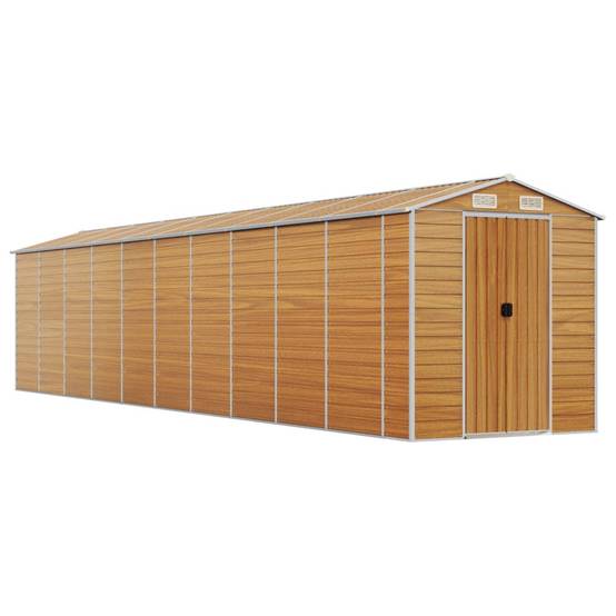Vidaxl - Abri de jardin marron clair 191x895x198 cm acier galvanisé vidaXL 3188284 - Image 2