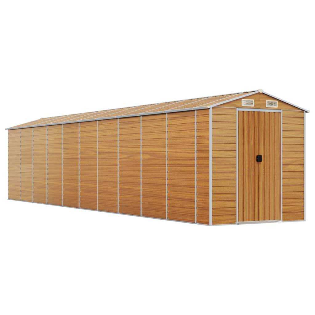 Vidaxl - Abri de jardin marron clair 191x895x198 cm acier galvanisé vidaXL 3188284 - Image 2
