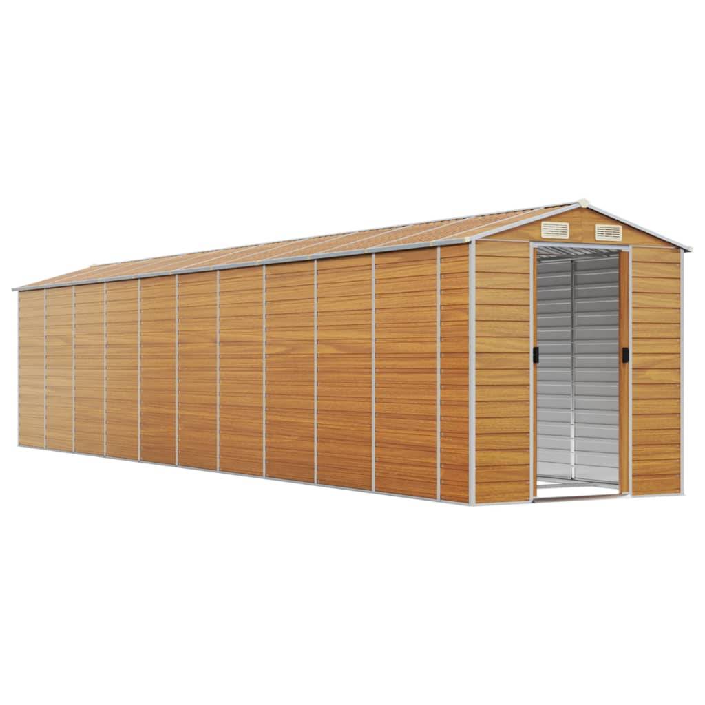 Vidaxl - Abri de jardin marron clair 191x895x198 cm acier galvanisé vidaXL 3188284 - Image 9