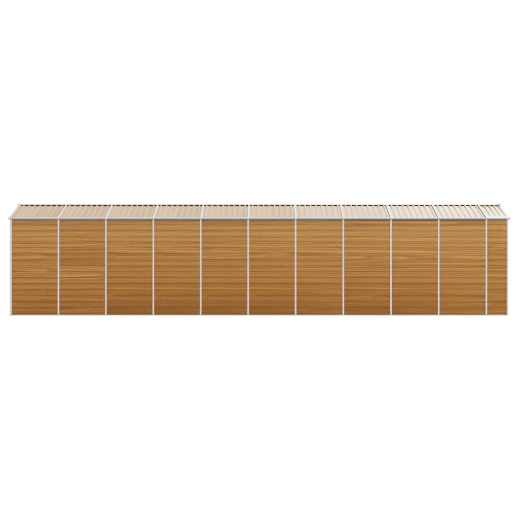 Vidaxl - Abri de jardin marron clair 191x895x198 cm acier galvanisé vidaXL 3188284 - Image 7