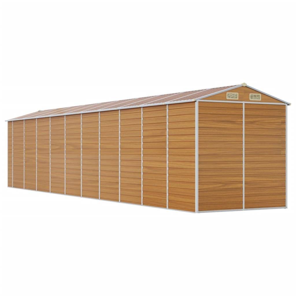 Vidaxl - Abri de jardin marron clair 191x895x198 cm acier galvanisé vidaXL 3188284 - Image 8