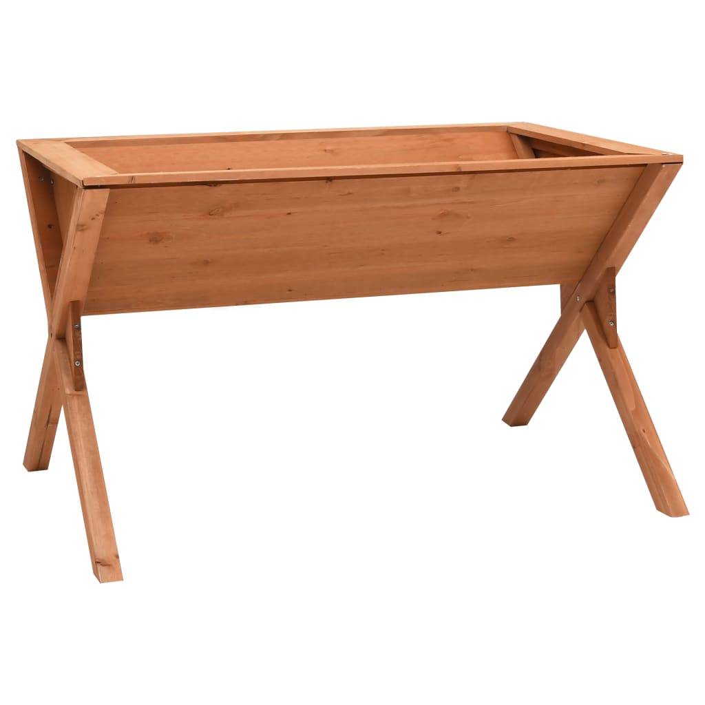 Jardinière en Bois de Sapin Design Cône sur Pieds pour Terrasse et Jardin Brun 90 cm – ComfortXL Outdoor Living - Image 1