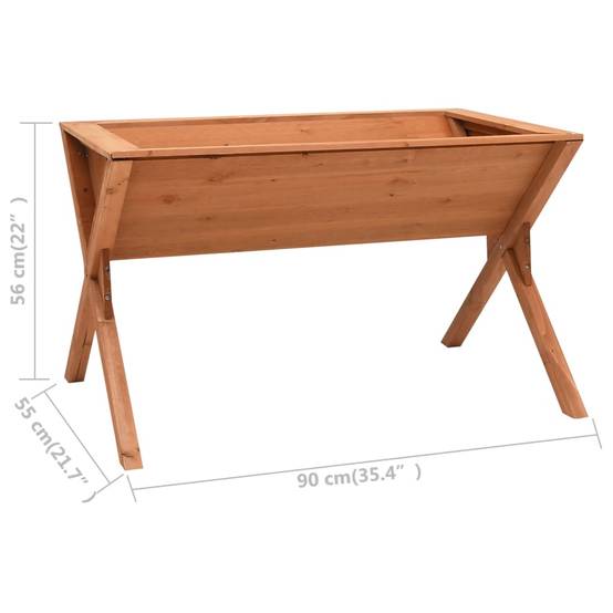 Jardinière en Bois de Sapin Design Cône sur Pieds pour Terrasse et Jardin Brun 90 cm – ComfortXL Outdoor Living - Image 5