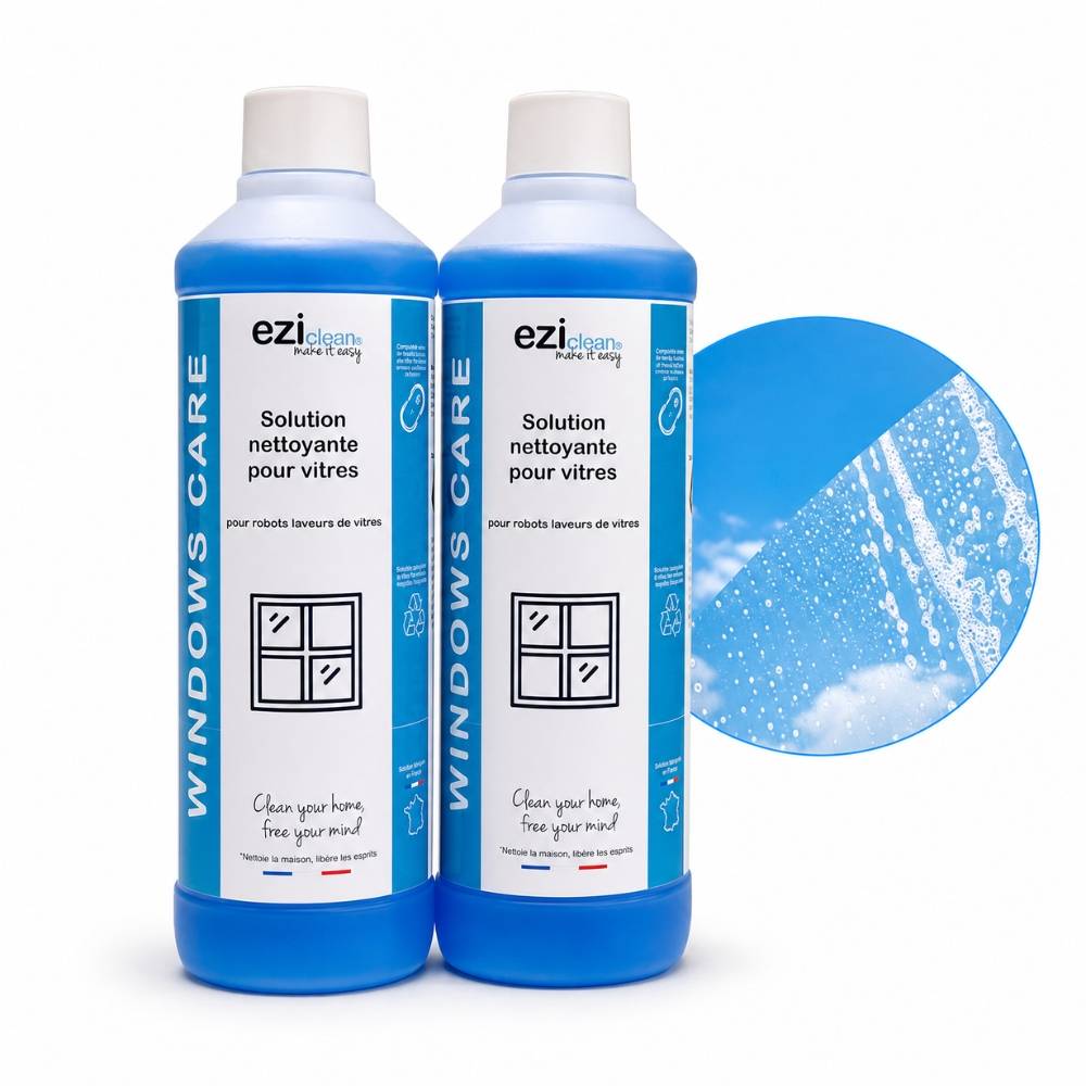 EZIclean® WINDOWS CARE - Lot de 2 Solutions nettoyantes 1L