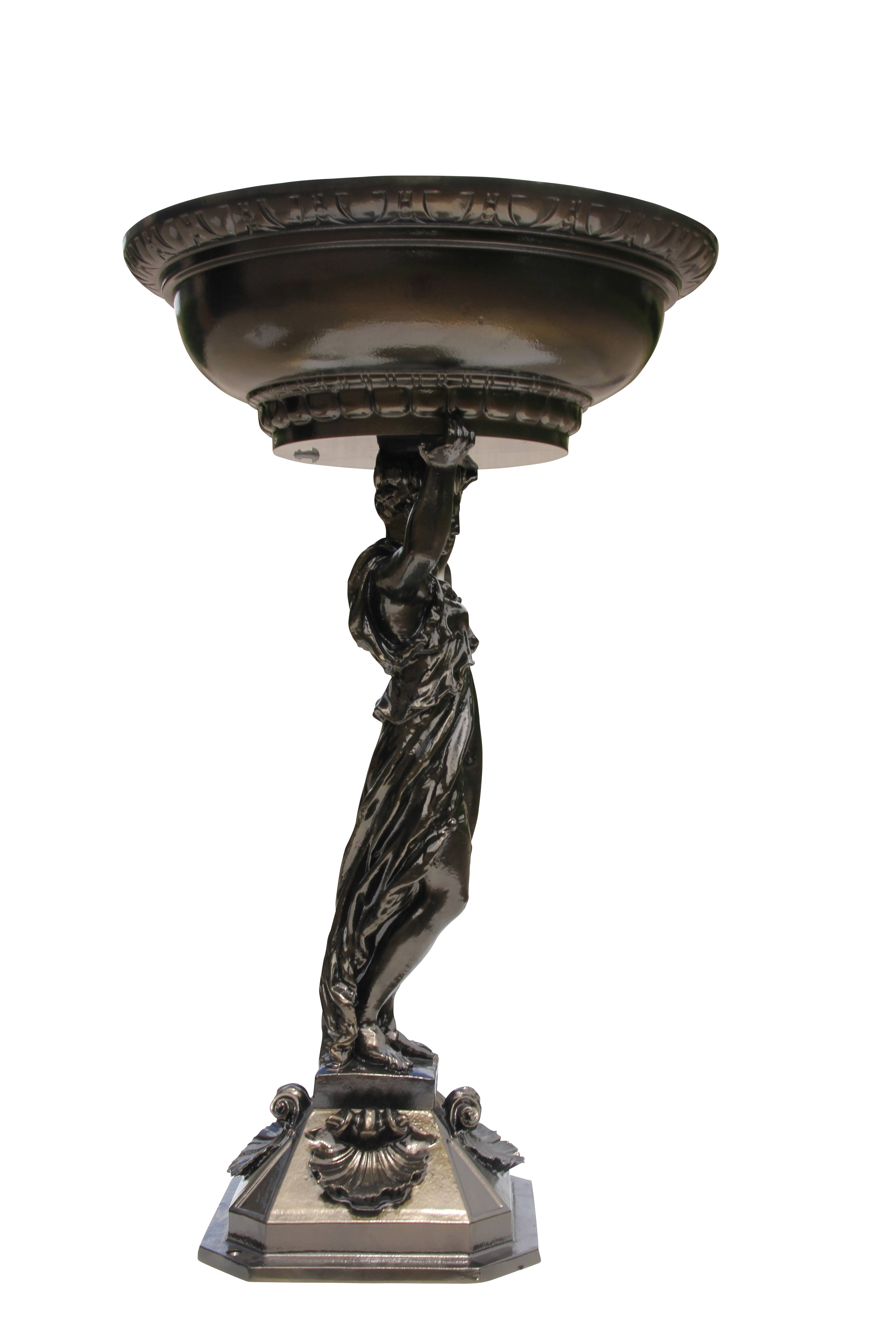 Fontaine cariatide vieux bronze H. 107cm X L. 65cm, Dommartin - Image 2