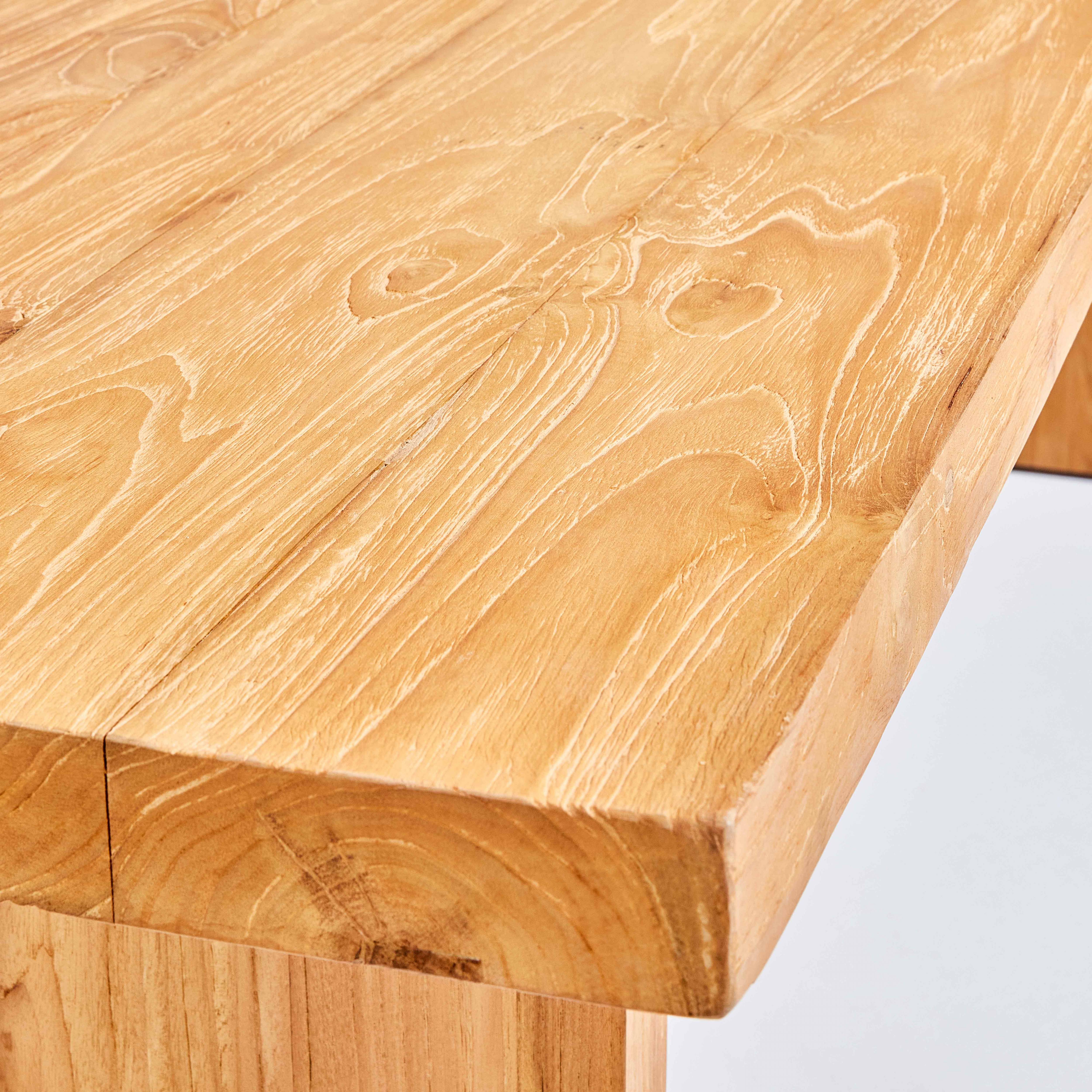 Oviala - Table de terrasse en teck recyclé massif 240 x 100 cm - Oviala - Image 5