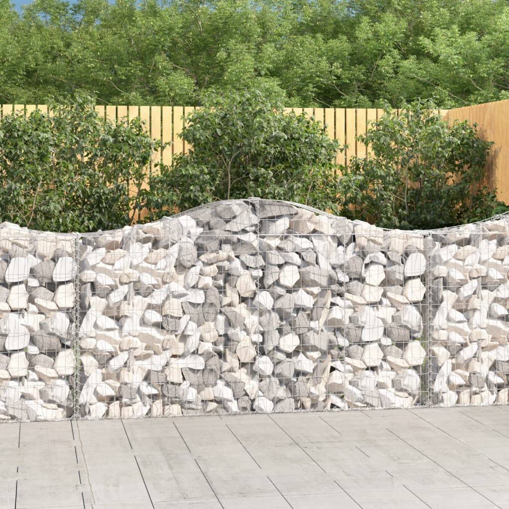 Vidaxl - Panier de gabions arqué 200x30x100/120 cm Fer galvanisé vidaXL 153385 - Image 1