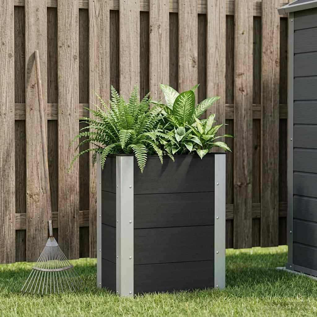 Prolenta Premium - Jardinière aluminium noir 50 x 30 x 72 cm - Prolenta premium p358.8 - Image 1