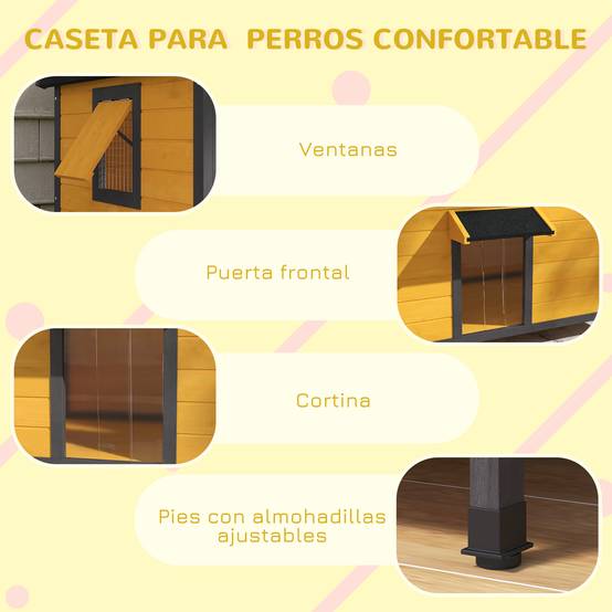 Niche extérieure bois, toit asphalte rabattable, fenêtres, plancher amovible, 97x72x65 cm, bois naturel - Image 9