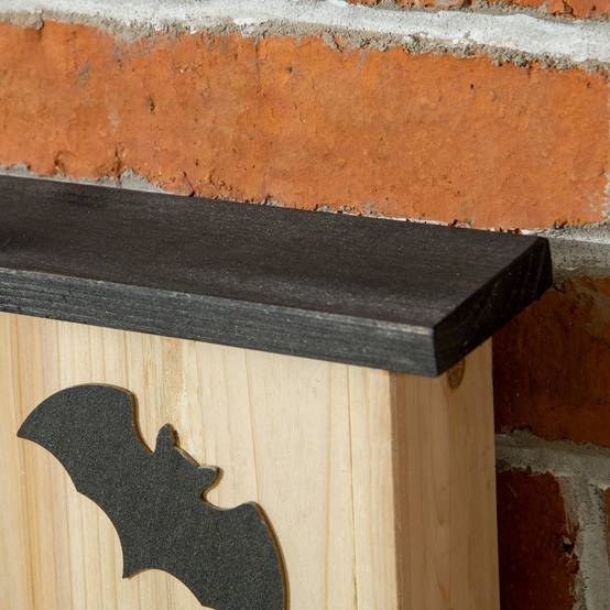Nichoir à chauves-souris lot de 3 bois de sapin naturel et noir 25 x 6 x 37.5 cm - PANGIVO - Image 10