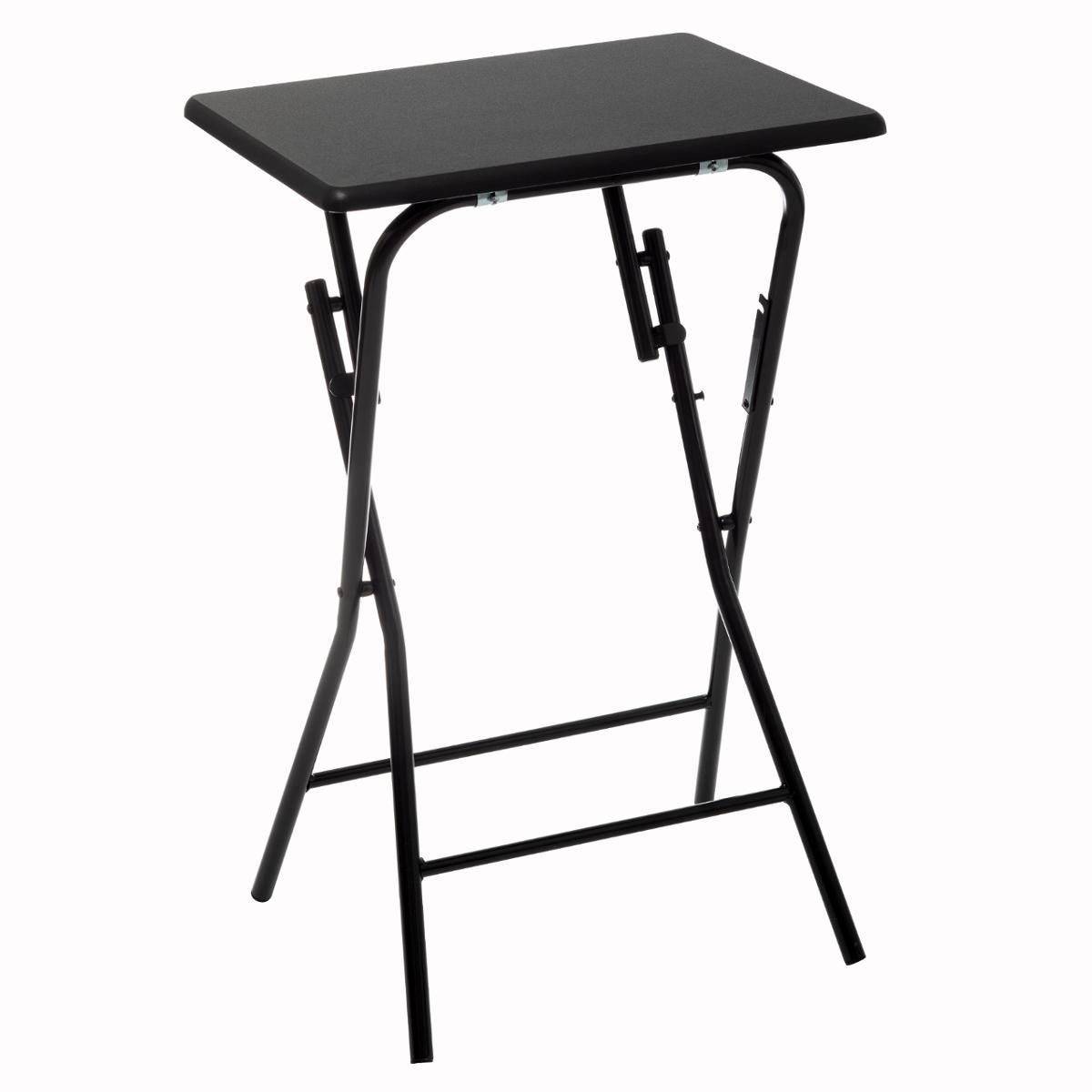 Table d'Appoint Pliante Design "Paola" 64cm Noir - Image 1