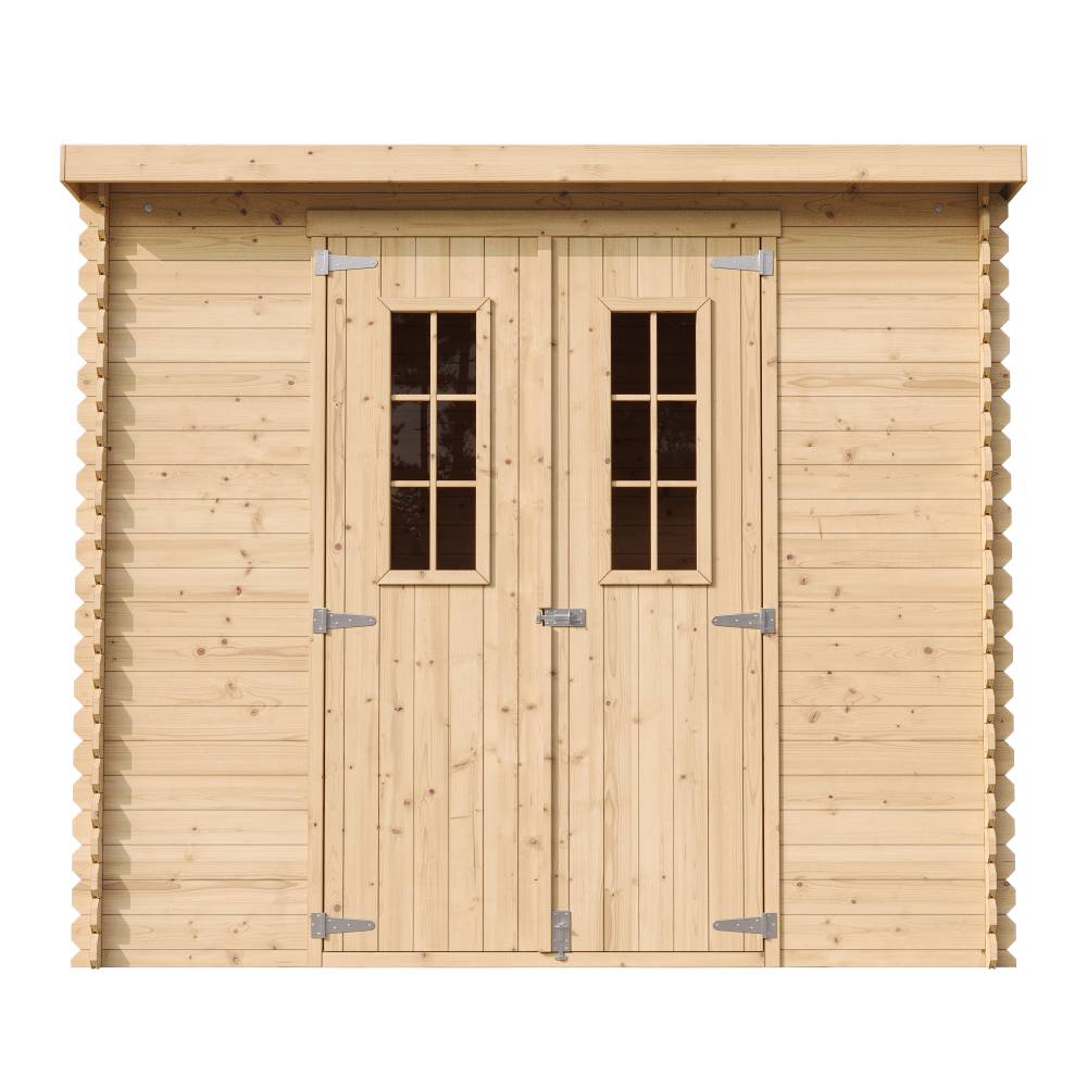Timbela - Abri de jardin en bois l239xL142xH200 cm / 2.63 m² - Stockage extérieur - Petit abri à outils, Local à vélos - 19 mm d’épaisseur - Timbela M310C - Image 4