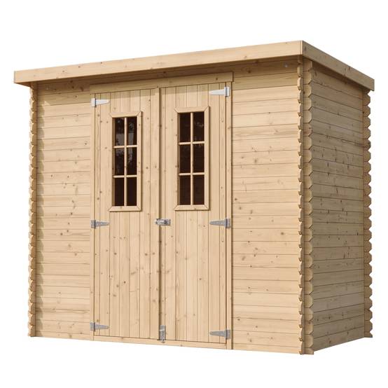 Timbela - Abri de jardin en bois l239xL142xH200 cm / 2.63 m² - Stockage extérieur - Petit abri à outils, Local à vélos - 19 mm d’épaisseur - Timbela M310C - Image 5