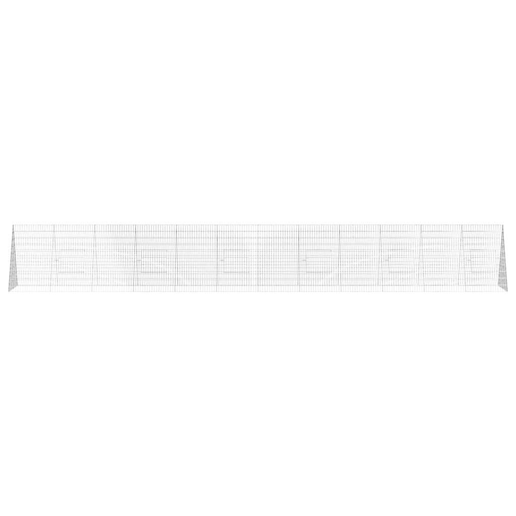 Vidaxl - Cage à poules Argent 650 x 100 x 85 cm Acier galvanisé vidaXL 3394439 - Image 7