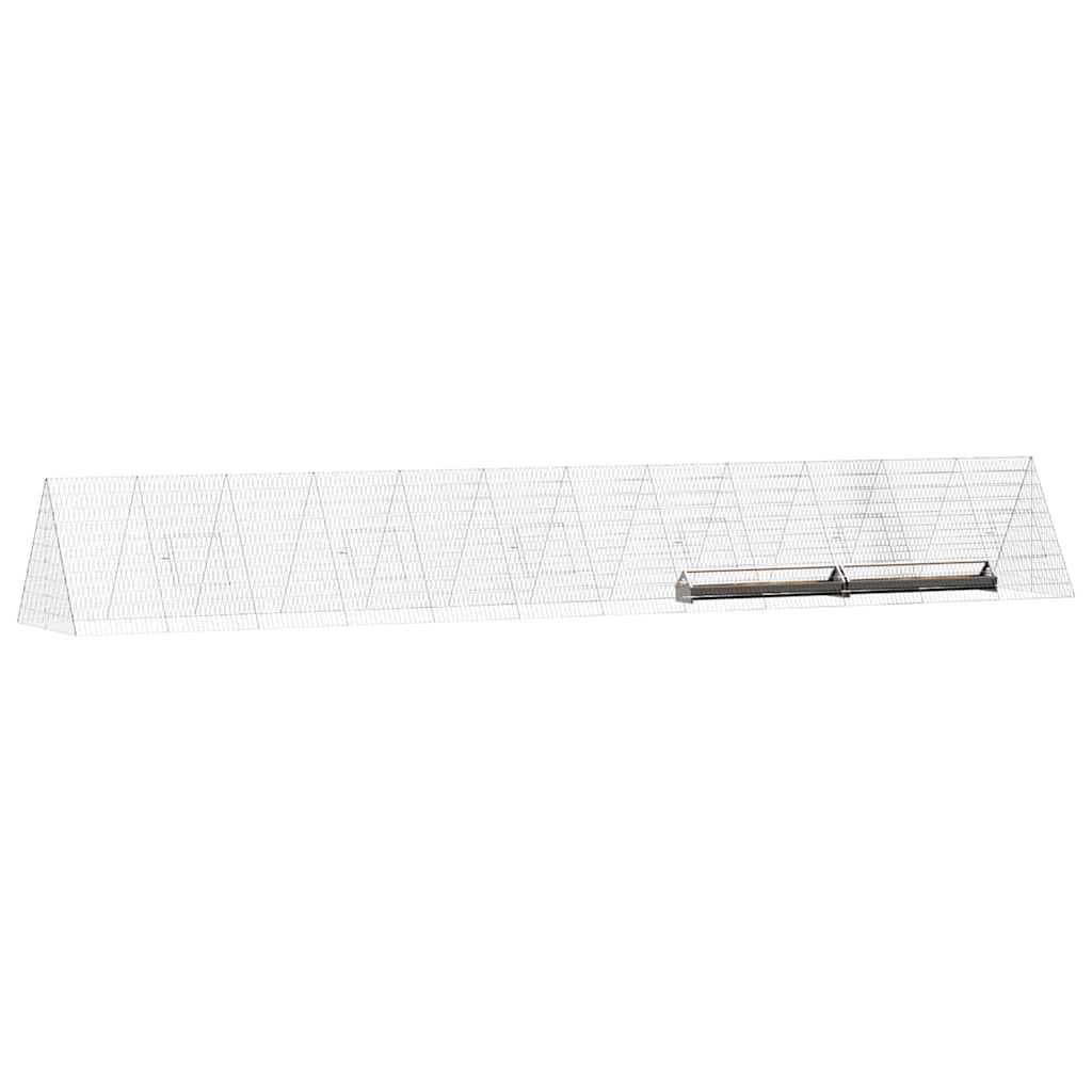 Vidaxl - Cage à poules Argent 650 x 100 x 85 cm Acier galvanisé vidaXL 3394439 - Image 4